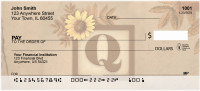 Sunflowers Monogram Q Personal Checks | BBJ-60