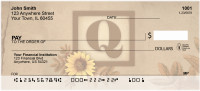 Sunflowers Monogram Q Personal Checks | BBJ-60