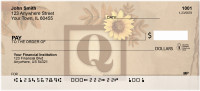 Sunflowers Monogram Q Personal Checks | BBJ-60