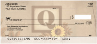Sunflowers Monogram Q Personal Checks | BBJ-60