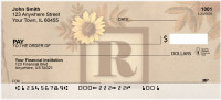 Sunflowers Monogram R Personal Checks | BBJ-61