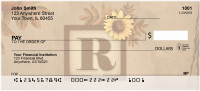 Sunflowers Monogram R Personal Checks | BBJ-61