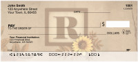 Sunflowers Monogram R Personal Checks | BBJ-61