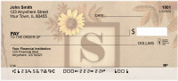 Sunflowers Monogram S Personal Checks | BBJ-62