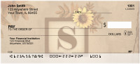 Sunflowers Monogram S Personal Checks | BBJ-62