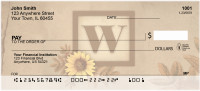 Sunflowers Monogram W Personal Checks | BBJ-66