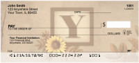 Sunflowers Monogram Y Personal Checks | BBJ-68