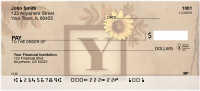 Sunflowers Monogram Y Personal Checks | BBJ-68