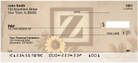 Sunflowers Monogram Z Personal Checks | BBJ-69