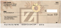 Sunflowers Monogram Z Personal Checks | BBJ-69