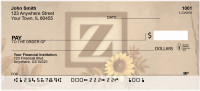 Sunflowers Monogram Z Personal Checks | BBJ-69
