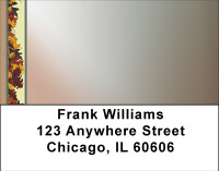 Border Of Falling Leaves Address Labels | LBBBA-45
