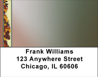 Border Of Falling Leaves Address Labels | LBBBA-45