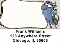 Bull Roping Fun Address Labels | LBBBA-74