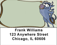 Bull Roping Fun Address Labels | LBBBA-74