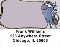 Bull Roping Fun Address Labels | LBBBA-74
