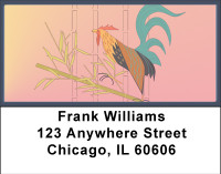 Asian Horse  & Rooster Address Labels | LBBBB-53