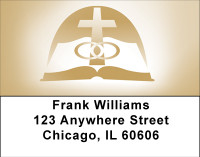 Colorful Christian Symbols Address Labels | LBBBC-53