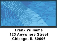 In Aqua Blue Waters Address Labels | LBBBC-94