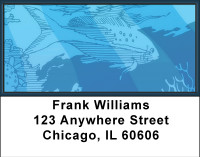 In Aqua Blue Waters Address Labels | LBBBC-94