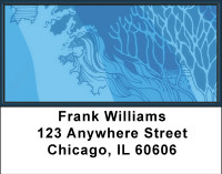 In Aqua Blue Waters Address Labels | LBBBC-94