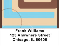 Abstracts In Brown Address Labels | LBBBD-19