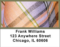 Peachy Plaids Address Labels | LBBBD-31