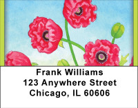 Playful Poppies Address Labels | LBBBD-53