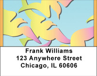 Rainbow Birds Address Labels | LBBBD-81