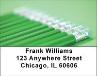 Green Pencils Address Labels | LBBBE-42