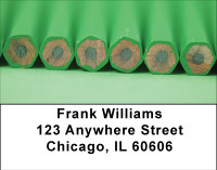 Green Pencils Address Labels | LBBBE-42