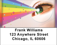 Rainbow Eyes Address Labels | LBBBF-25