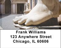 Foot Sculpture Palazzo del Conservatiori Address Labels | LBBBF-30