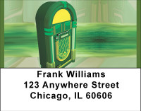 Music In Retro Address Labels | LBBBF-91