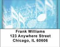 Music Note Blues Address Labels | LBBBF-93
