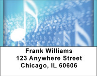 Music Note Blues Address Labels | LBBBF-93