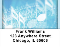 Music Note Blues Address Labels | LBBBF-93