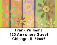 Shabby Chic Flower Power Address Labels | LBBBG-04
