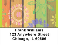 Shabby Chic Flower Power Address Labels | LBBBG-04
