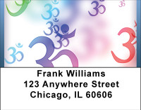 Sacred Aum Symbol Address Labels | LBBBG-41