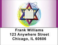 Star Of David Address Labels | LBBBG-42