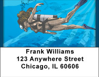 Scuba Diving Enthusiasts Address Labels | LBBBG-96