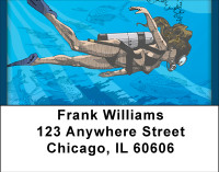 Scuba Diving Enthusiasts Address Labels | LBBBG-96