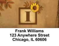 Sunflowers Monogram I Address Labels | LBBBJ-52