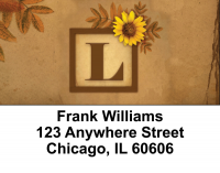 Sunflowers Monogram L Address Labels | LBBBJ-55