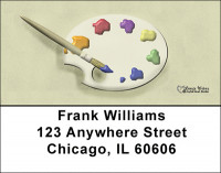 Brush, Palette & Artist's Tools Address Labels by Lorrie Weber | LBJHS-10