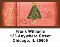 Swirl Tree & Stocking Address Labels | LBJHS-16