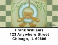Tire Swing Teddy Address Labels | LBJHS-20