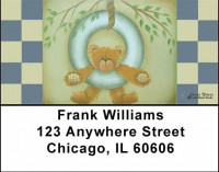 Tire Swing Teddy Address Labels | LBJHS-20