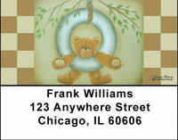 Tire Swing Teddy Address Labels | LBJHS-20